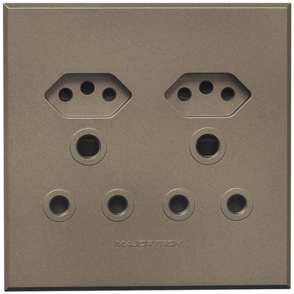 2x16A 2X 16A Euro Socket Outlet 100x100mm Veti3 - Colour Options