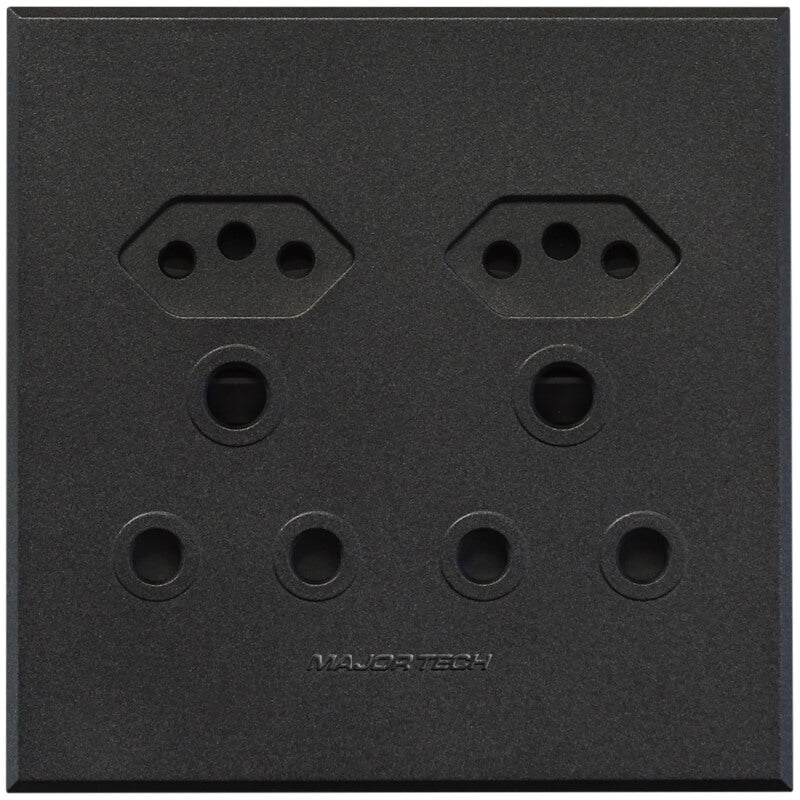 2x16A 2X 16A Euro Socket Outlet 100x100mm Veti3 - Colour Options