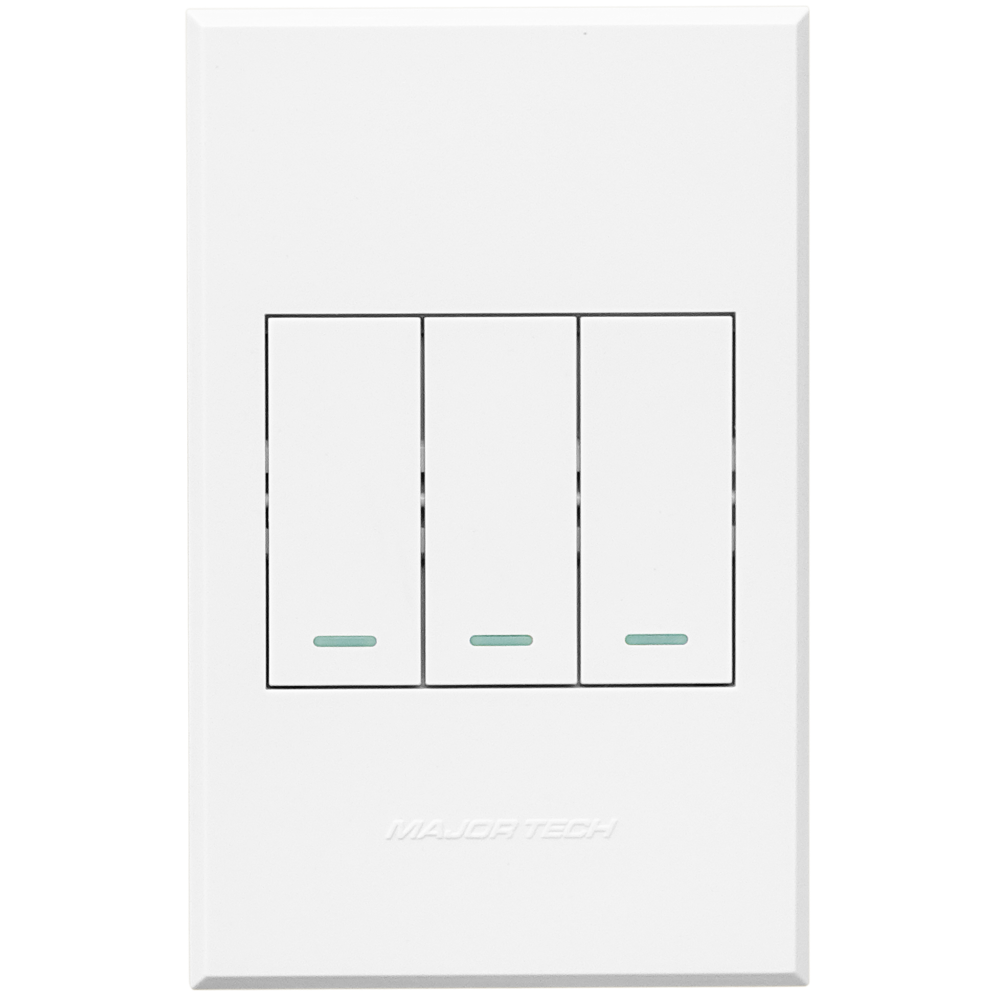 3VW1002 3Lever 1x 2way 2xBell Press Switch 100x50mm White Veti3 - Online Electrical