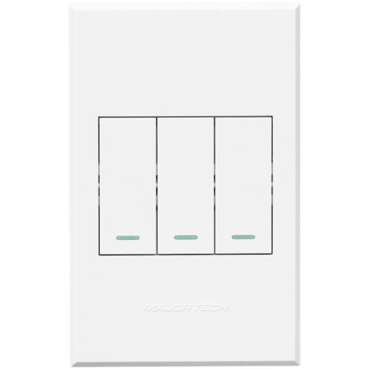 3VW113 3Lever 1Way Switch 100x50mm White Veti3 - Online Electrical