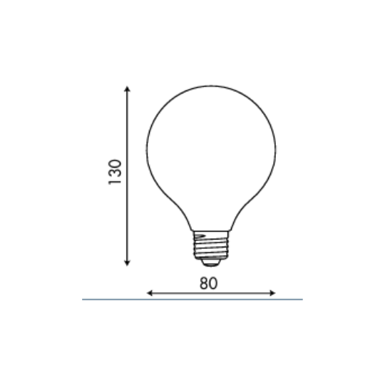 OL-G80-5W-D- 5W LED Filament E27 - Various Colours