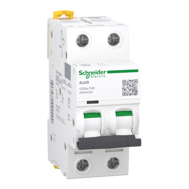 A9F64225 Acti9 iC60A 2P 25A 6KA C Curve Breaker - Online Electrical
