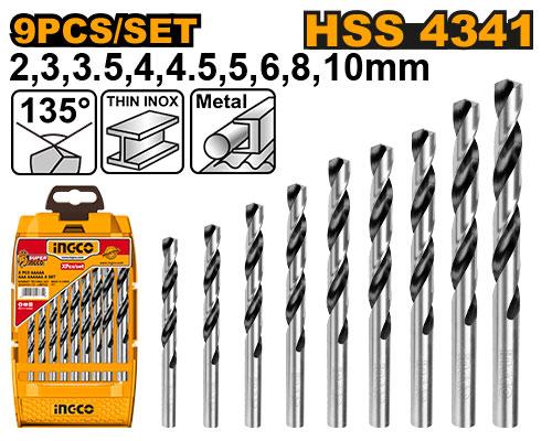AKD1095 Drill Bit Set HSS 9PCS