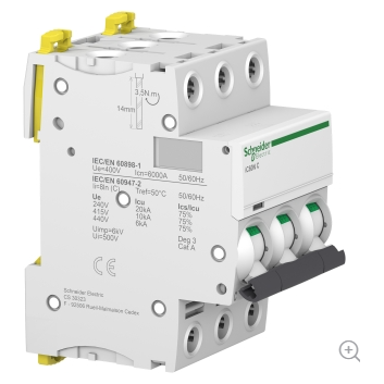 Acti9 Miniature Circuit Breaker C60N 3P C Curve - Online Electrical
