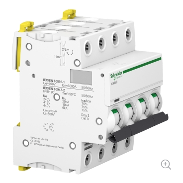 Acti9 iC60N 4P Miniature Circuit Breaker - Online Electrical