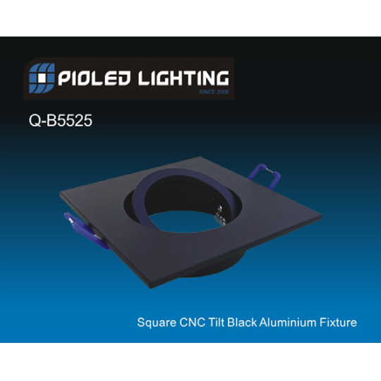 Downlighter R221 Black Square 92MM