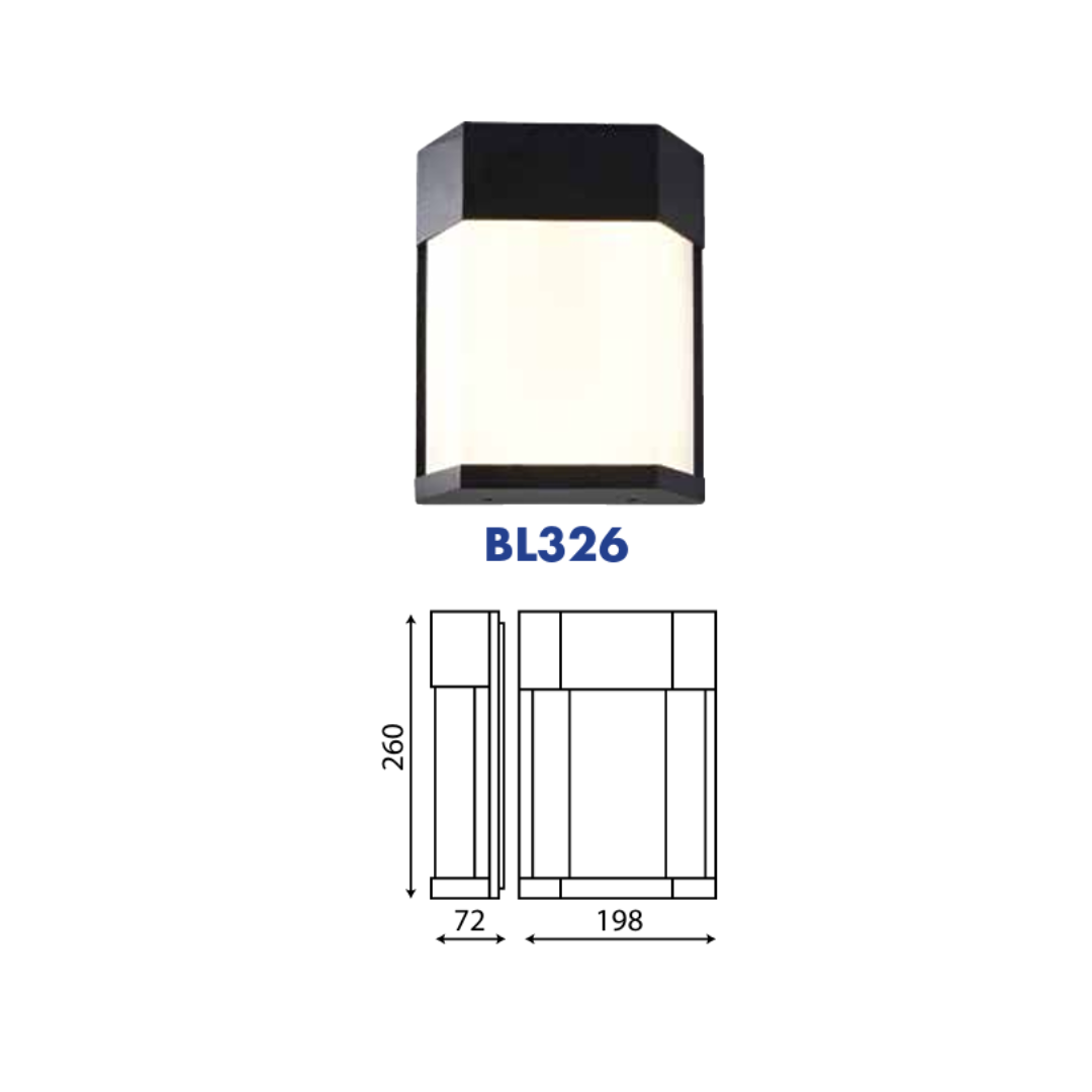 BL326 2xE27 Die cast Aluminium Wall Light Black