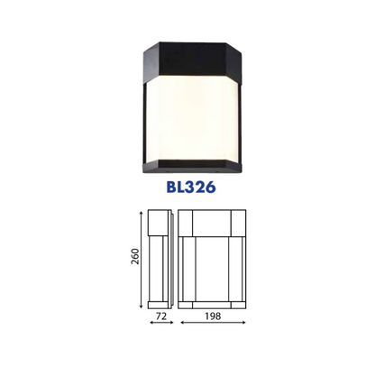 BL326 2xE27 Die cast Aluminium Wall Light Black