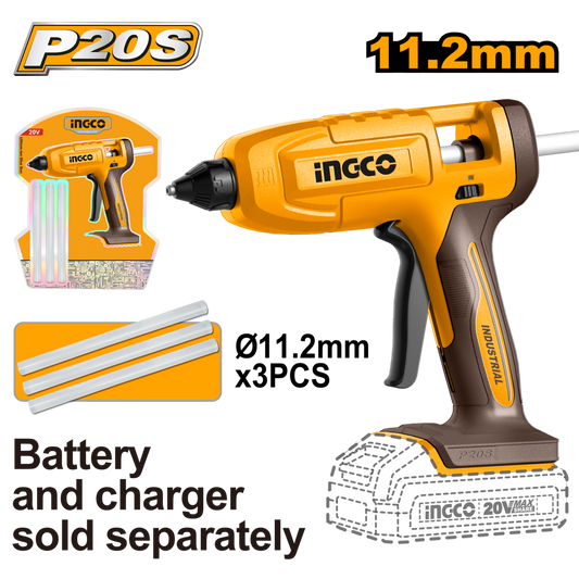 CGGLI2003 20V PS+C/L Glue Gun c/w 3x Glue Sticks