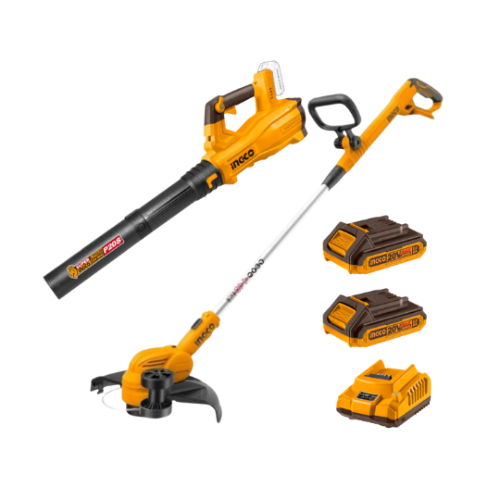 COSLI250398 2PCE Grass Trimmer + Blower c/w charger + 2xBatteries