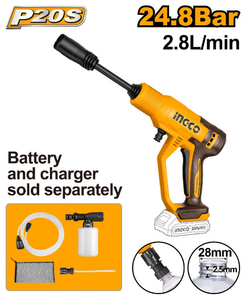 CPWLI2036 Pressure Washer 20V PS+C/L c/w Accessories