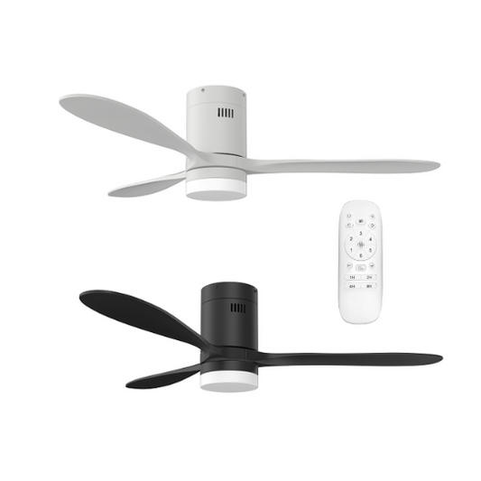 Ceiling Fan Hugger 3Blade 1320mm c/w Light Kit & Remote