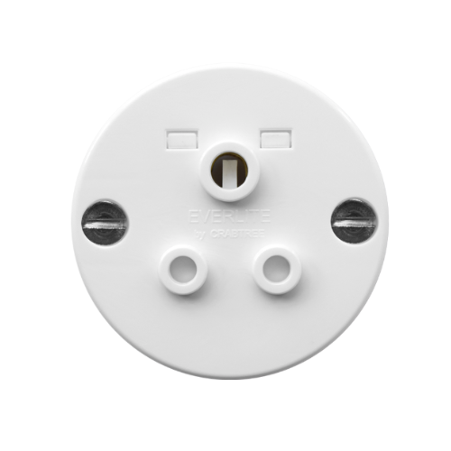 SWITCH SOCKET 6A ROUND CRABTREE 1435W