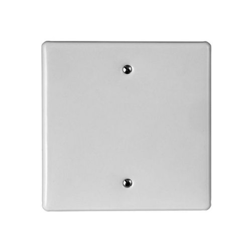 Blank Cover Plate 4X4 White Steel Pre Pack 18006/101