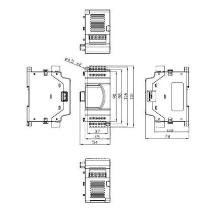DVP04PT-E2 RTD 24VDC Temp Extension for ES2