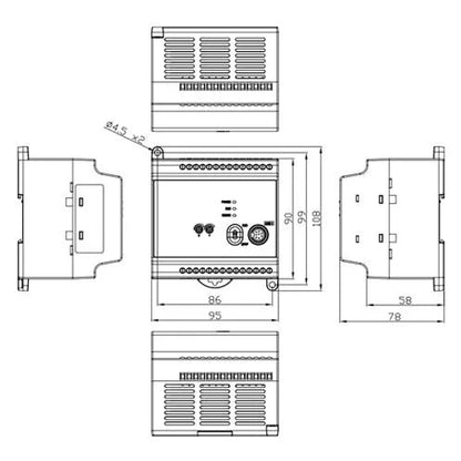 DVP10EC00R3 6DI+4DO EC 240VAC ECONO PLC
