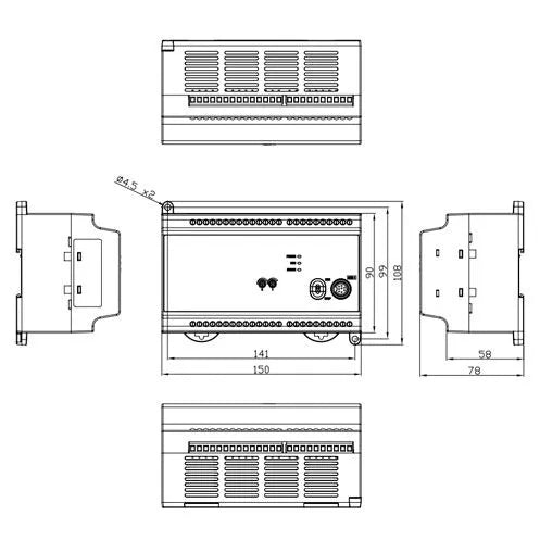 DVP24EC00R3 12DI+12DO EC 240VAC ECONO PLC