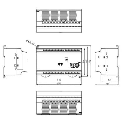 DVP24EC00R3 12DI+12DO EC 240VAC ECONO PLC