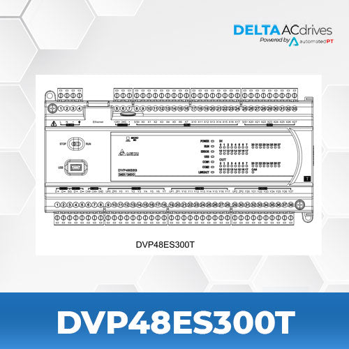 DVP48ES300T 24DI+24DO ES3 230VAC PLC Transit NPN