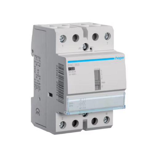 ERC263 63A 230V 2NO CONTACTOR c/w MANUAL OVERRIDE - Online Electrical
