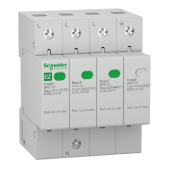 EZ9L33720 Easy9 Surge Arrestor Type2 3P-N 20kA 400V - Online Electrical