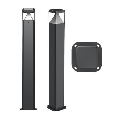 LED Bollard 12W 4CCT IP65 Square Black FB002