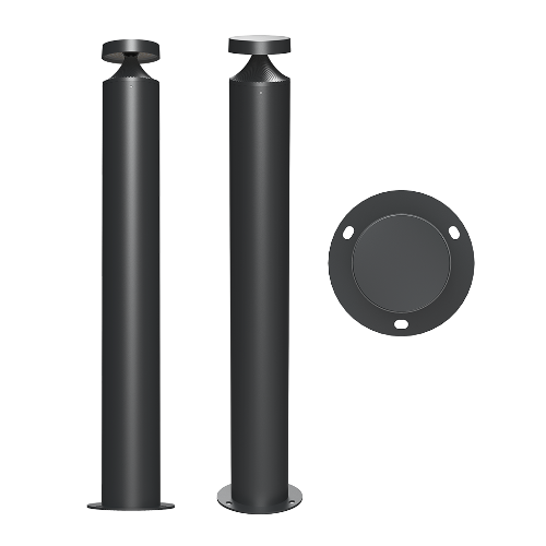 LED Bollard 12W 4CCT IP65 Round Black FUJI FB003