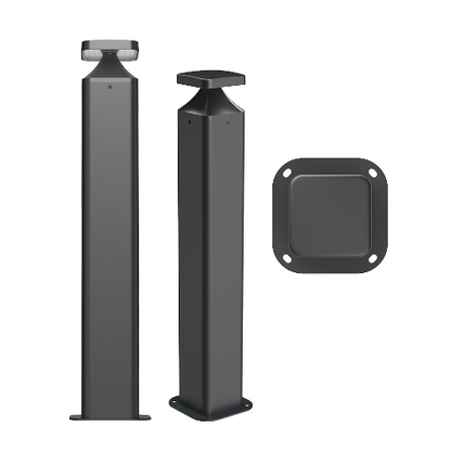 LED Bollard 12W 4CCT IP65 Square Black FUJI FB004