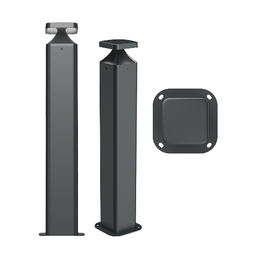 LED Bollard 12W 4CCT IP65 Square Black FUJI FB004