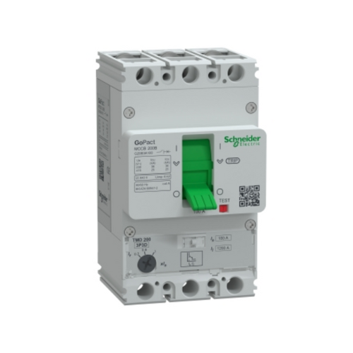 G20B3A100 GO MCCB 200B 3P3D 100A ADJ 25KA - Online Electrical
