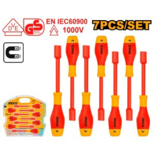 HKISD0701 Screwdriver Set VDE Nut 7PC
