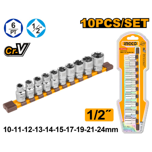 HKTS12103 Socket Set 1/2" 10 Pieces