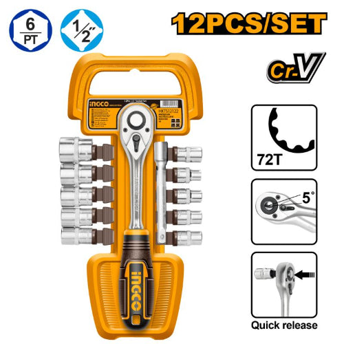 HKTS12122 12 PIECE 1/2 INCH SOCKET SET