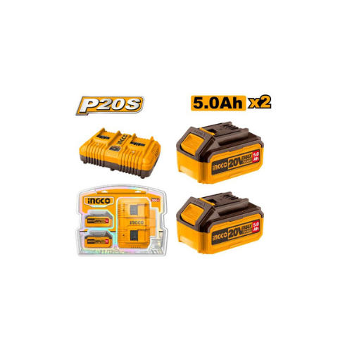 INGCO FBCPK2425 2PCE 5AH BATTERY & CHARGER