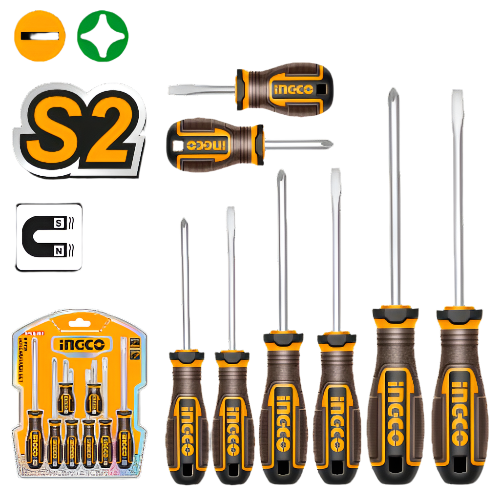 INGCO HKSDS0828 8 PIECE SCREWDRIVER SET - Online Electrical