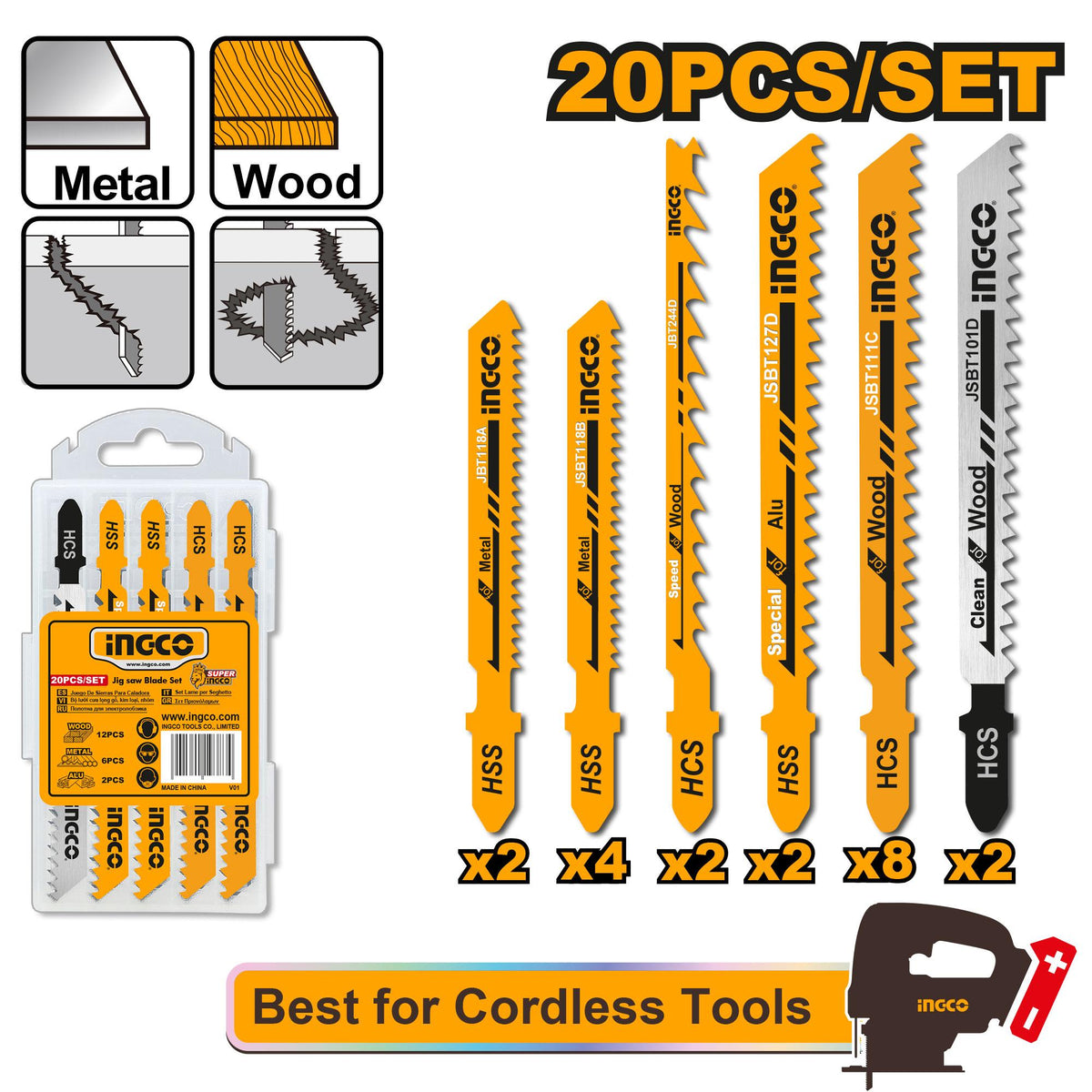 JSBT2001 Blade Jigsaw Set 20Piece
