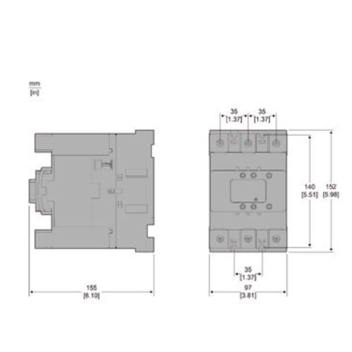 LC1D115ABNE Contactor TeSys Deca 115A 3P 24-60V ACDC Everlink