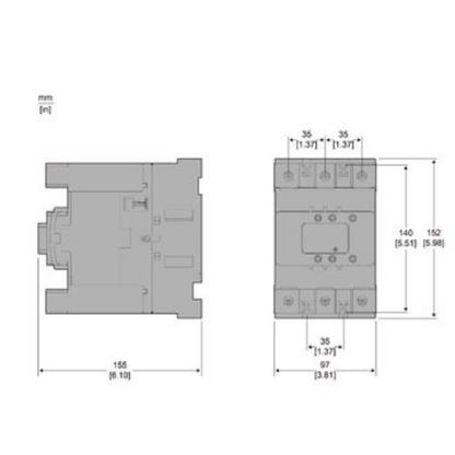 LC1D115AKUE Contactor TeSys Deca 115A 3P 100-250V ACDC Everlink