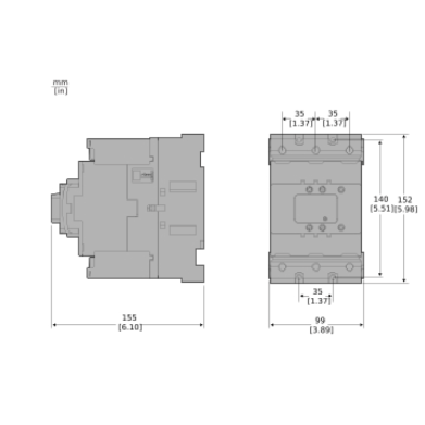 LC1D150A6EHE Contactor Deca 150A 3P 48-130V ACDC Everlink