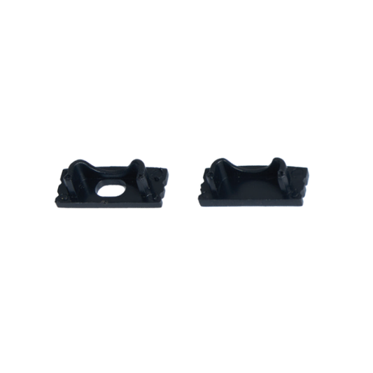 LED Strip Light Aluminium Profile End Cap Black Slim28 - CH72 - 2Pair