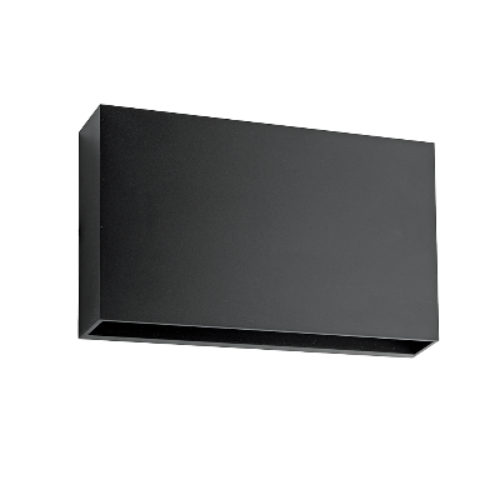 LED Wall Light Up/Down 12W 3CCT R401 Matt Black - Online Electrical