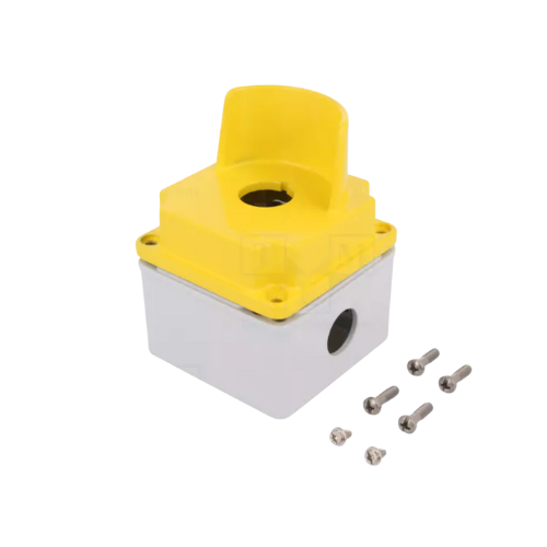 LPZM1A5P 1 Hole Metal Enclosure Yellow with Half Shroud - Online Electrical
