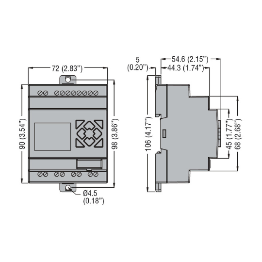 LRD10RA240 Micro PLC 100-240VAC 6inputs - 4outputs