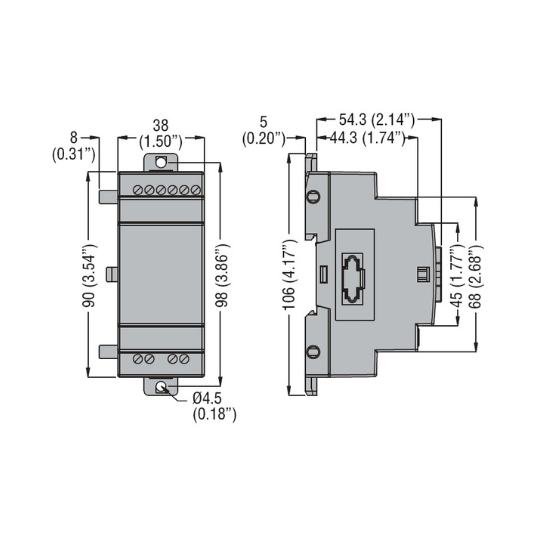 LRE08RA240 Expansion Module 100-240VAC 4inputs - 4outputs