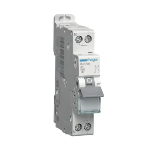 MJT706 6A 4.5KA 1PH+N C CURVE BREAKER - Online Electrical