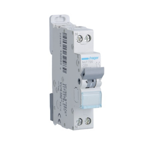 MJT720 20A 4.5KA 1PH+N C CURVE BREAKER - Online Electrical