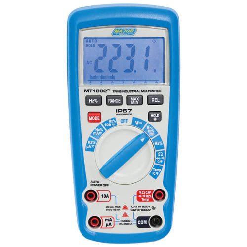 MT1882 1000V AC/DC IP67 TRMS Multimeter, CAT IV 600V