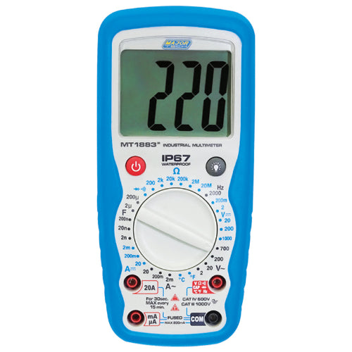MT1883 1000V AC/DC IP67 TRMS Multimeter, CAT IV 600V
