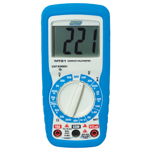 MT21 600V AC/DC Compact Multimeter, CAT III 600V