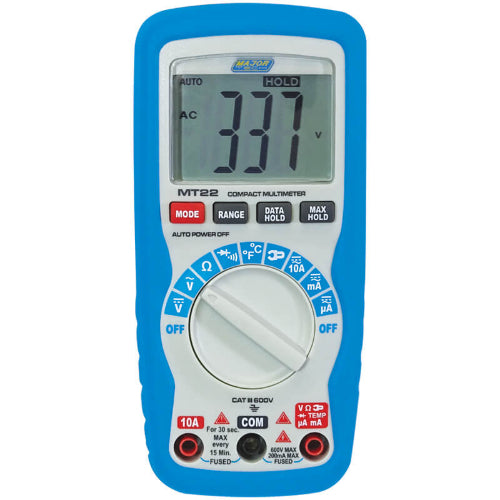 MT22 1000V AC/DC Compact Multimeter, CAT III 600V